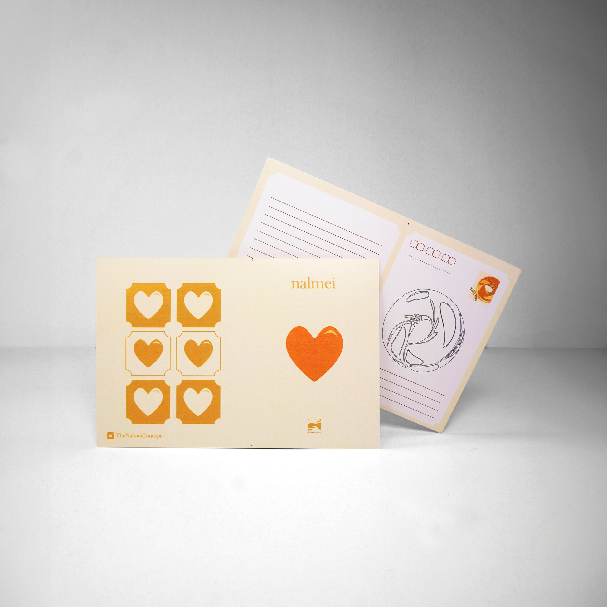 Front and back of the Beige Postcard | Nalmei